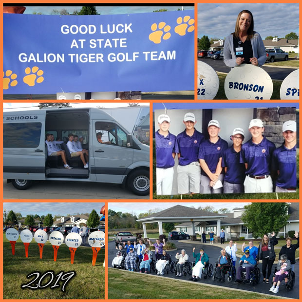 Nursing Home Cheers on Galion Golf Team